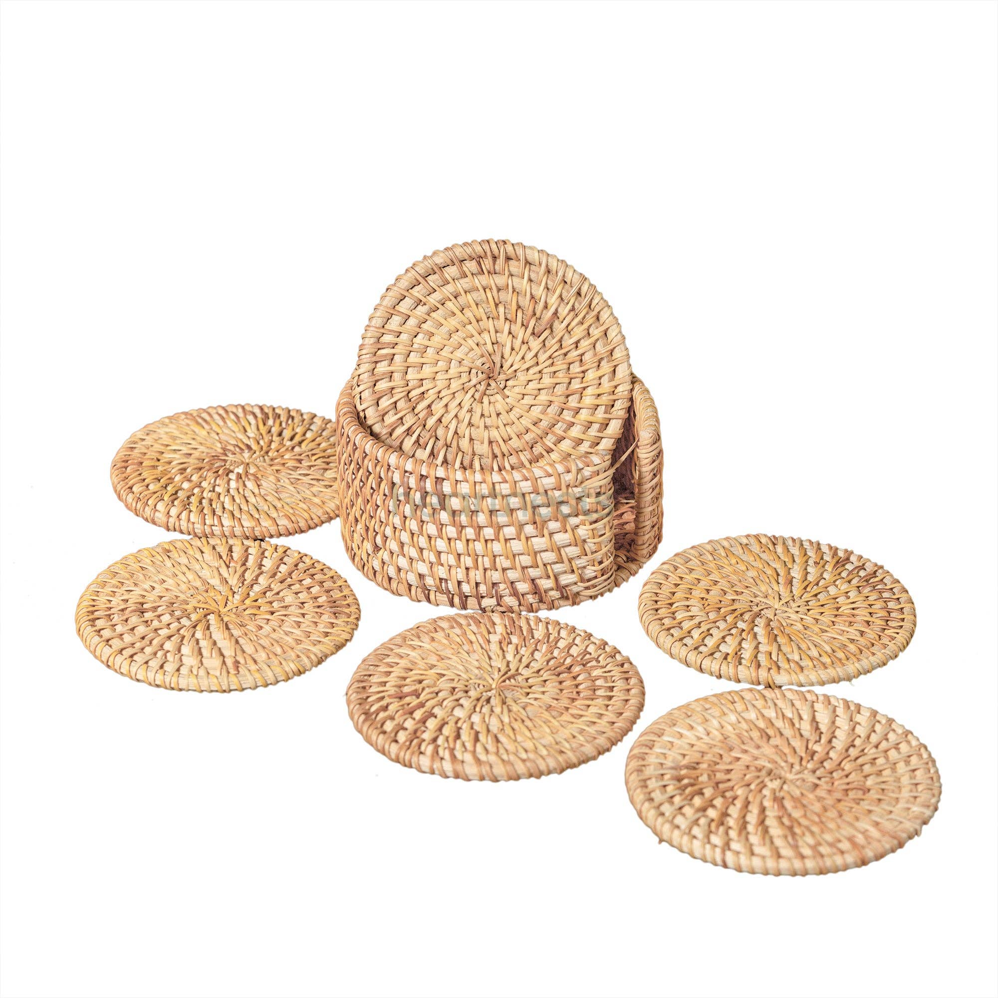 heartnests - Wholesale Coasters - Costella Rattan Coaster Set of 6 Coasters0