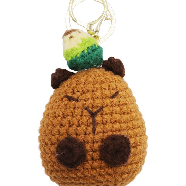 ASSORTED Capybara Fruits And Veggies Crochet Key Chain for wholesale on Faire3