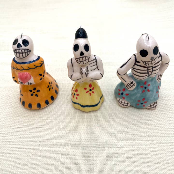 Tesoros Trading Company - Wholesale Ornament - Ceramic Skeleton Ornament, Peru