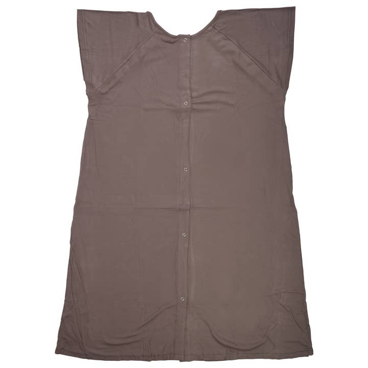 Three Little Tots - Wholesale Dress - Maternity - Cocoa Brown Maternity Mommy Labor & Delivery/ Nursing Gown 1