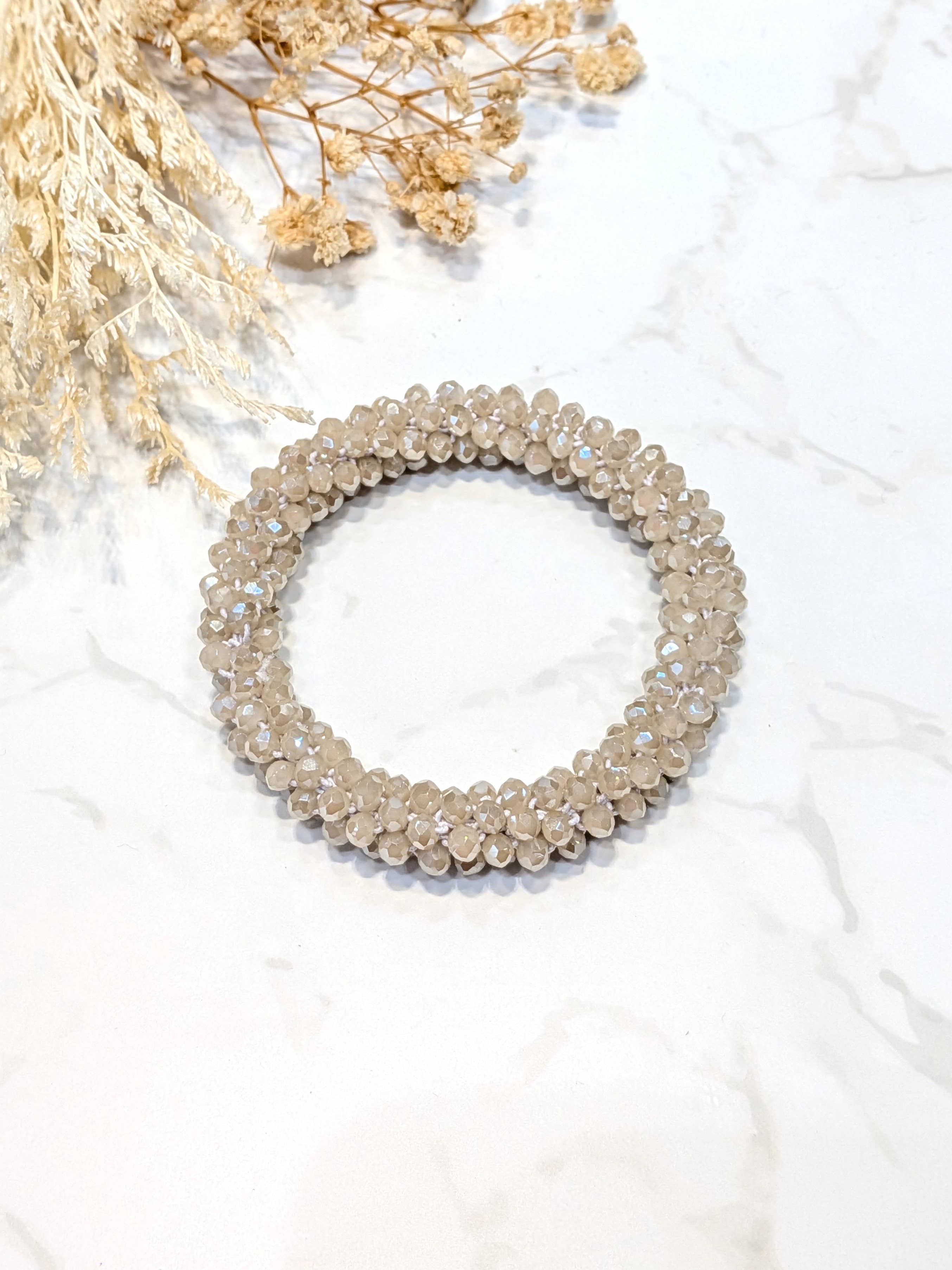 LOLO & YAYA - Wholesale Link & Chain Bracelet - White-tone crystal effect bracelet1