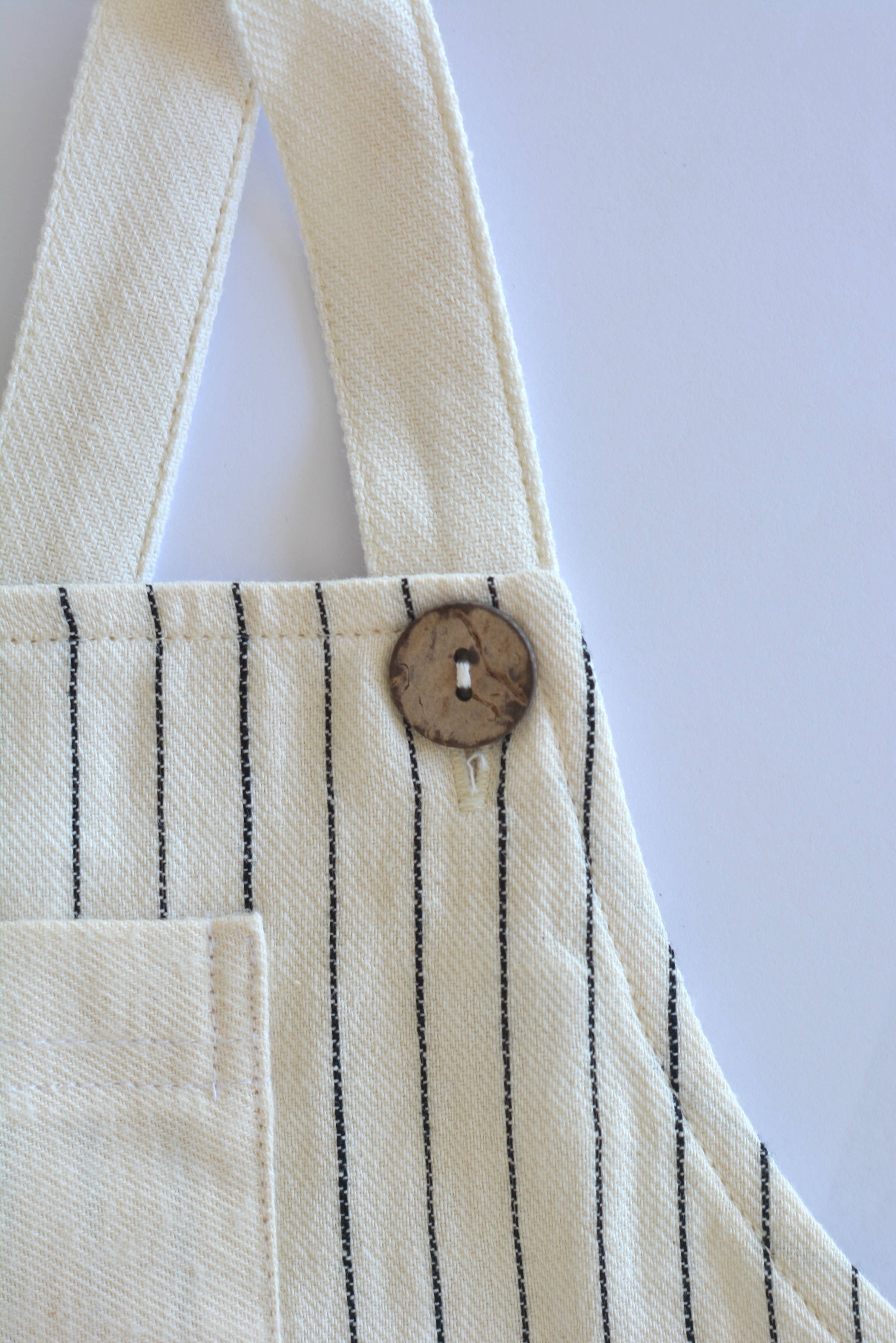 Eli & Nev (we cover U.S. import duties) - Wholesale Overalls - Baby - Baby / Kids Striped Overalls Fig Detail 100% Cotton3