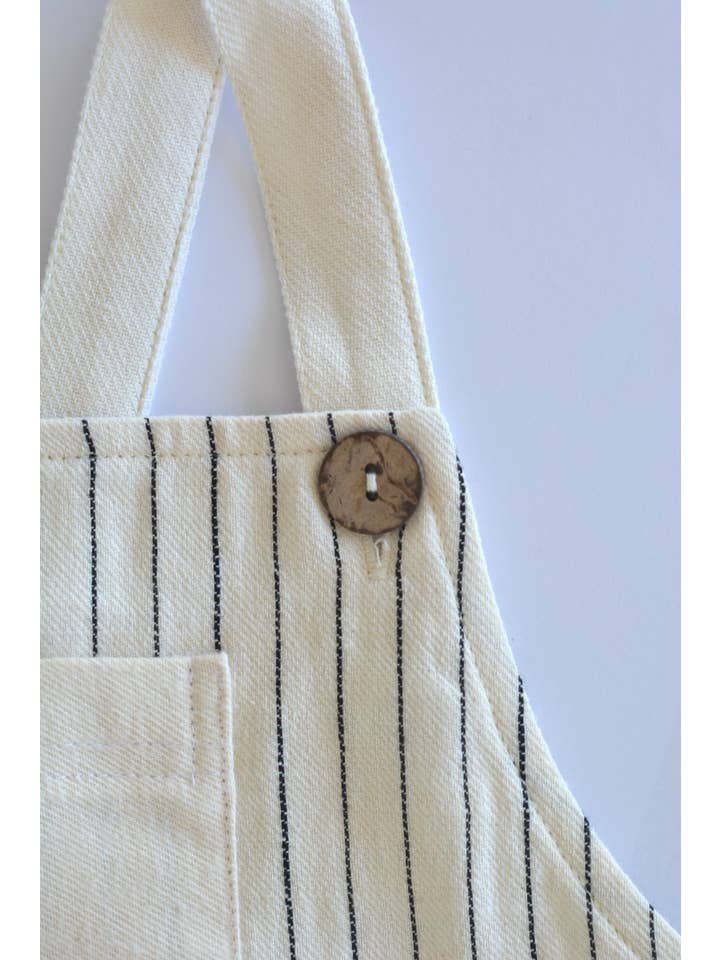 Eli & Nev (we cover U.S. import duties) - Wholesale Overalls - Baby - Baby / Kids Striped Overalls Fig Detail 100% Cotton3