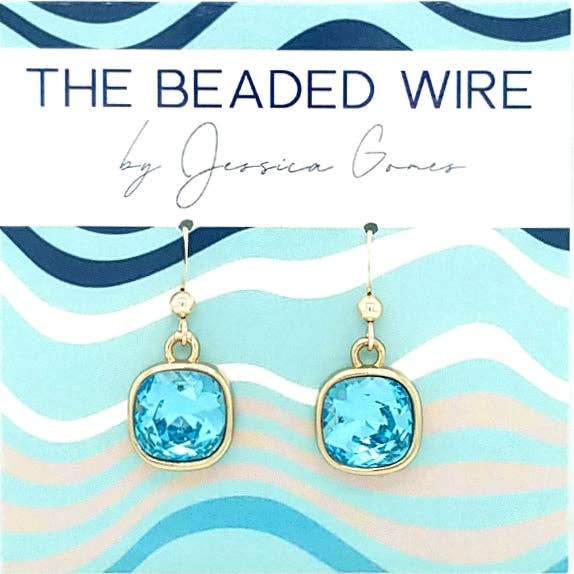 #CD12G- Eclipse Drops- Light Turquoise Gold for wholesale by The Beaded Wire Designs