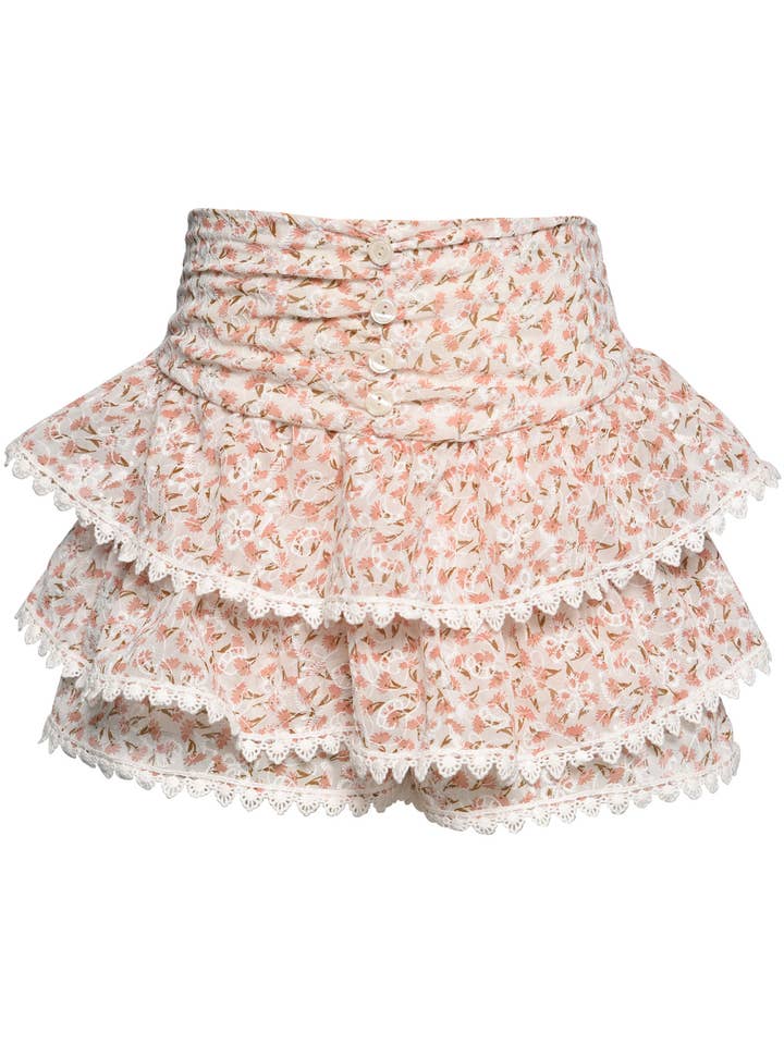 FALDA ESCALONADA CON RIBETE DE ENCAJE Y BOTONES EN LA PARTE DELANTERA para venta al por mayor de Hannah Banana , Baby Sara