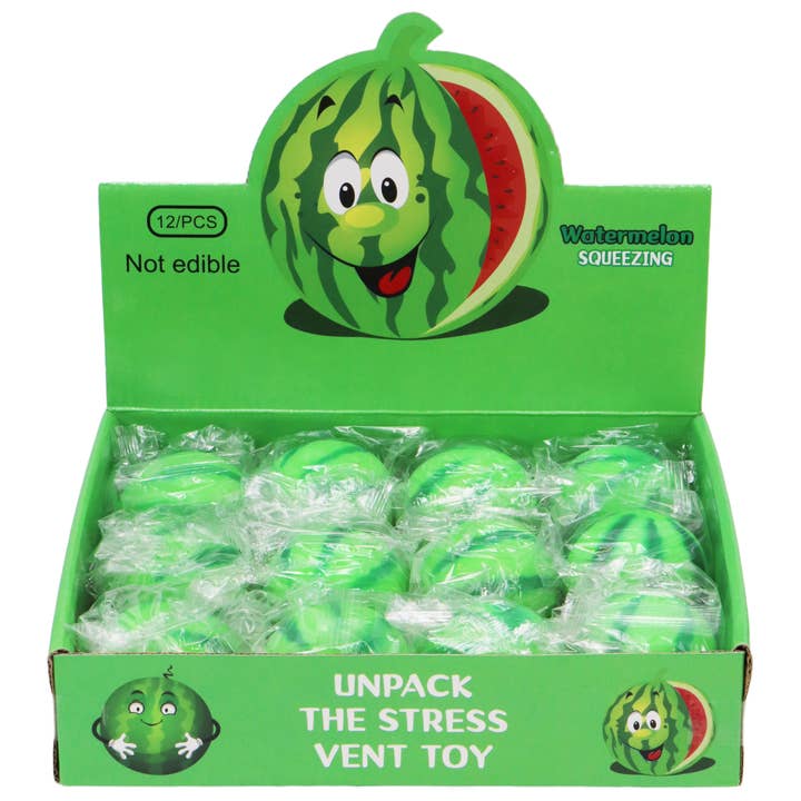 Cap Zone – wholesale Squishy toy – Kids & Baby – Watermelon Jiggly Water Beads Filled Squishy Toy - 12 pcs