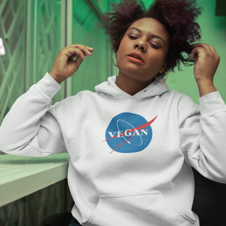 Vegan Nasa - Organic Cotton Hoodie for wholesale by Oat Milk Club