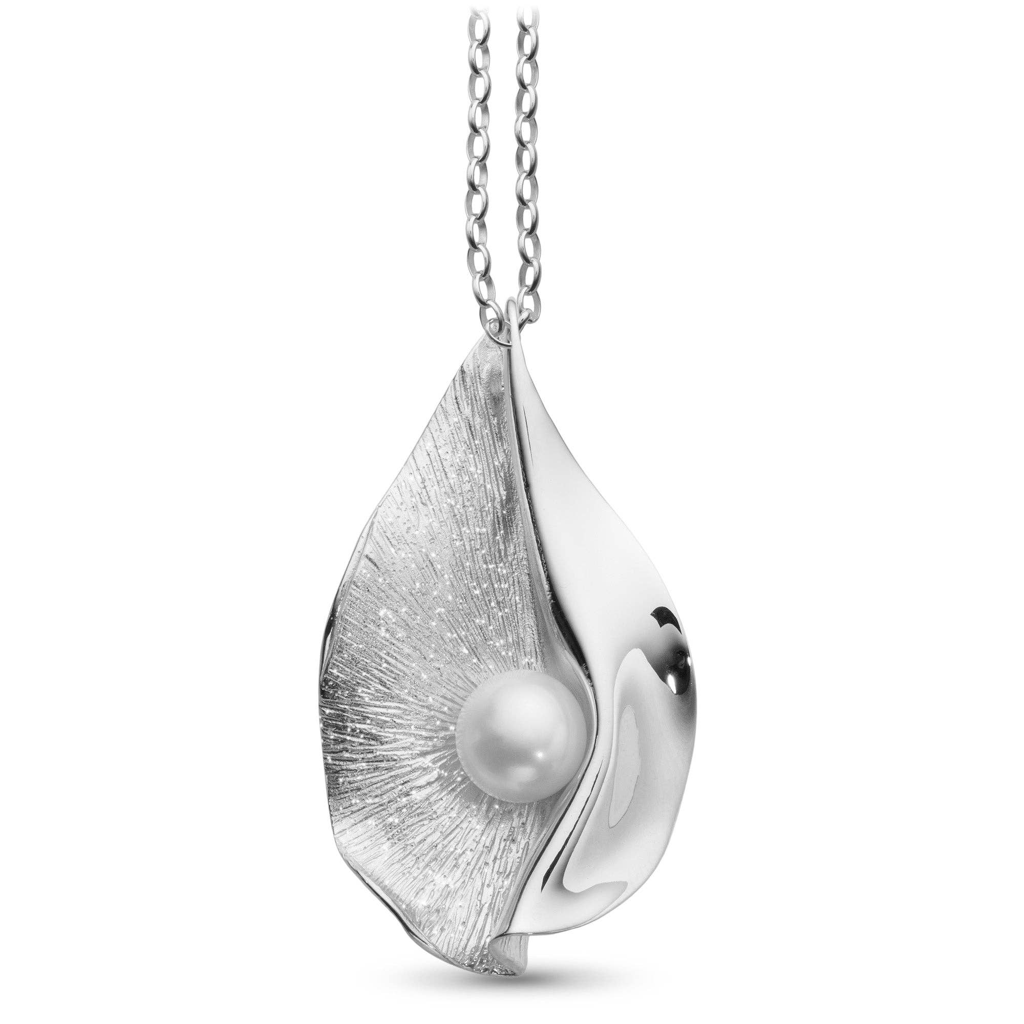 Argent Basic - Wholesale Pendant/Charm Necklace - MARENA PENDANT WITH PEARL1