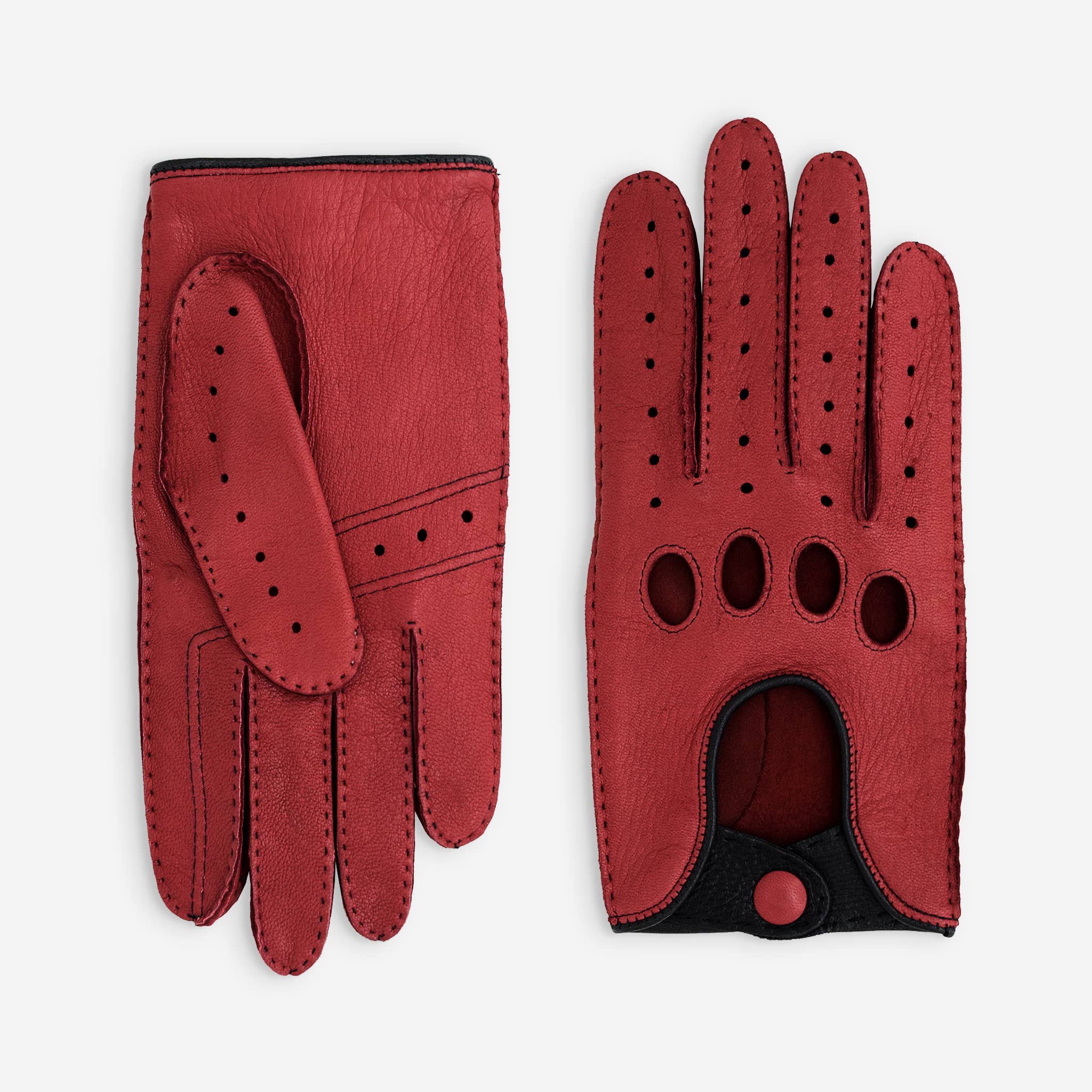 Glove Story - Venta al por mayor Guantes - Unisex - Guantes de conducción de piel de ciervo sin forro - 22115NF3