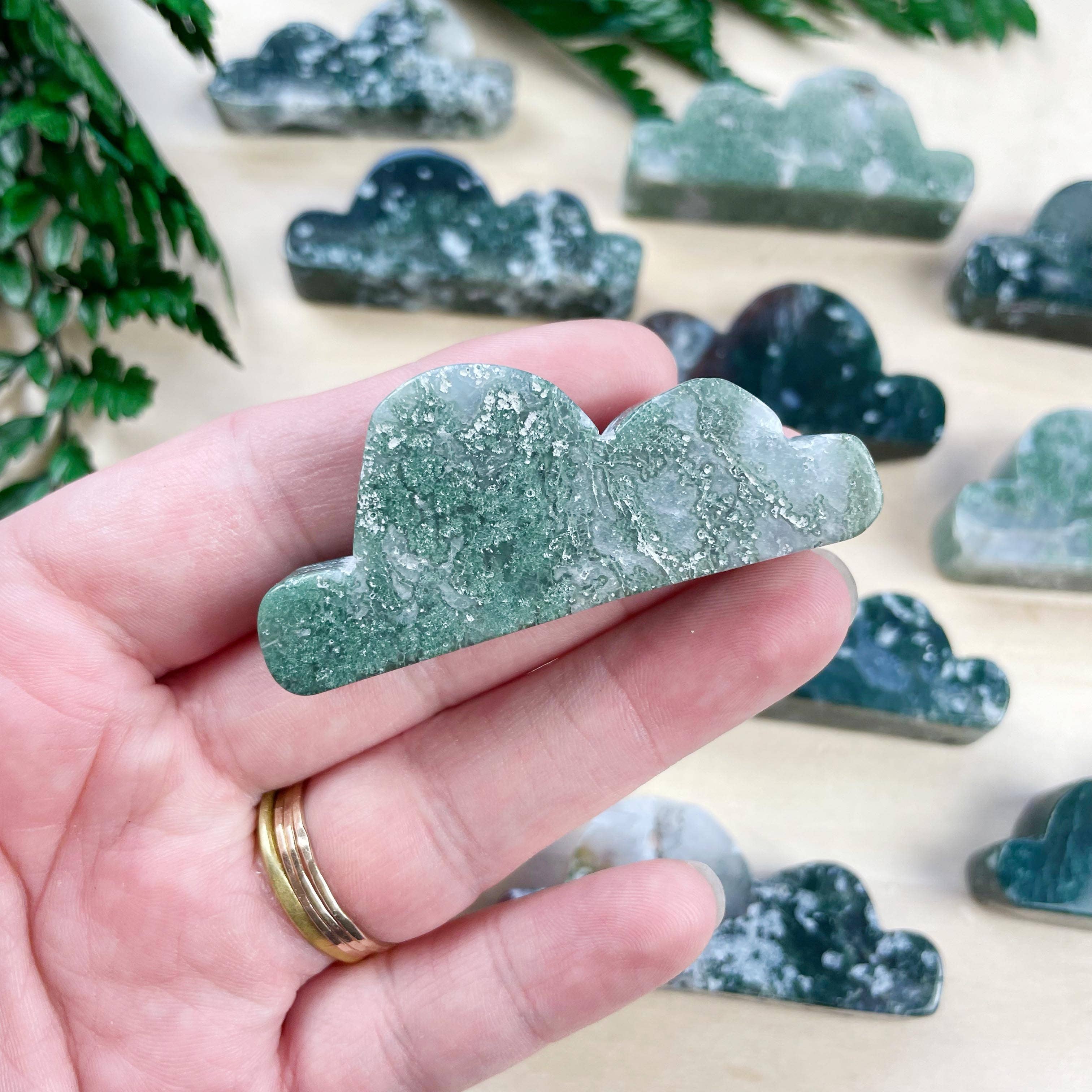 Ewelina Pas Jewelry - Wholesale Spiritual Stone/Crystal - Moss Agate Cloud Carving9