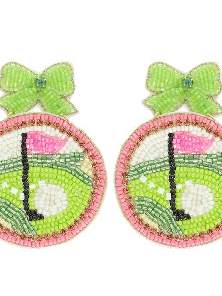 GAMEDAY GOLF THEME POST EARRINGS E17560 for wholesale by anbfashion