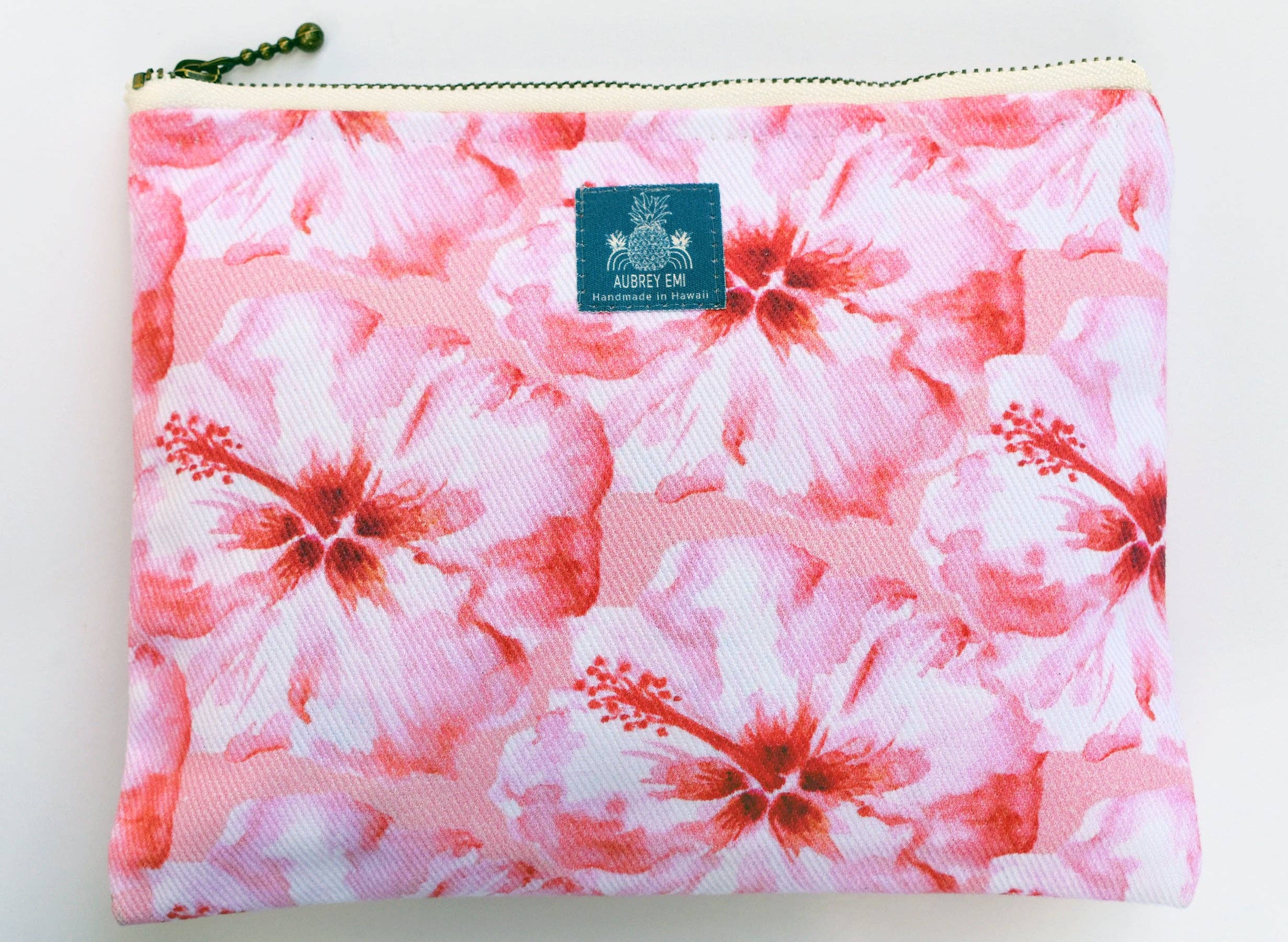 Aubrey Emi Designs - Wholesale Pouch - Women's - Coral Hibiscus Small Pouch0
