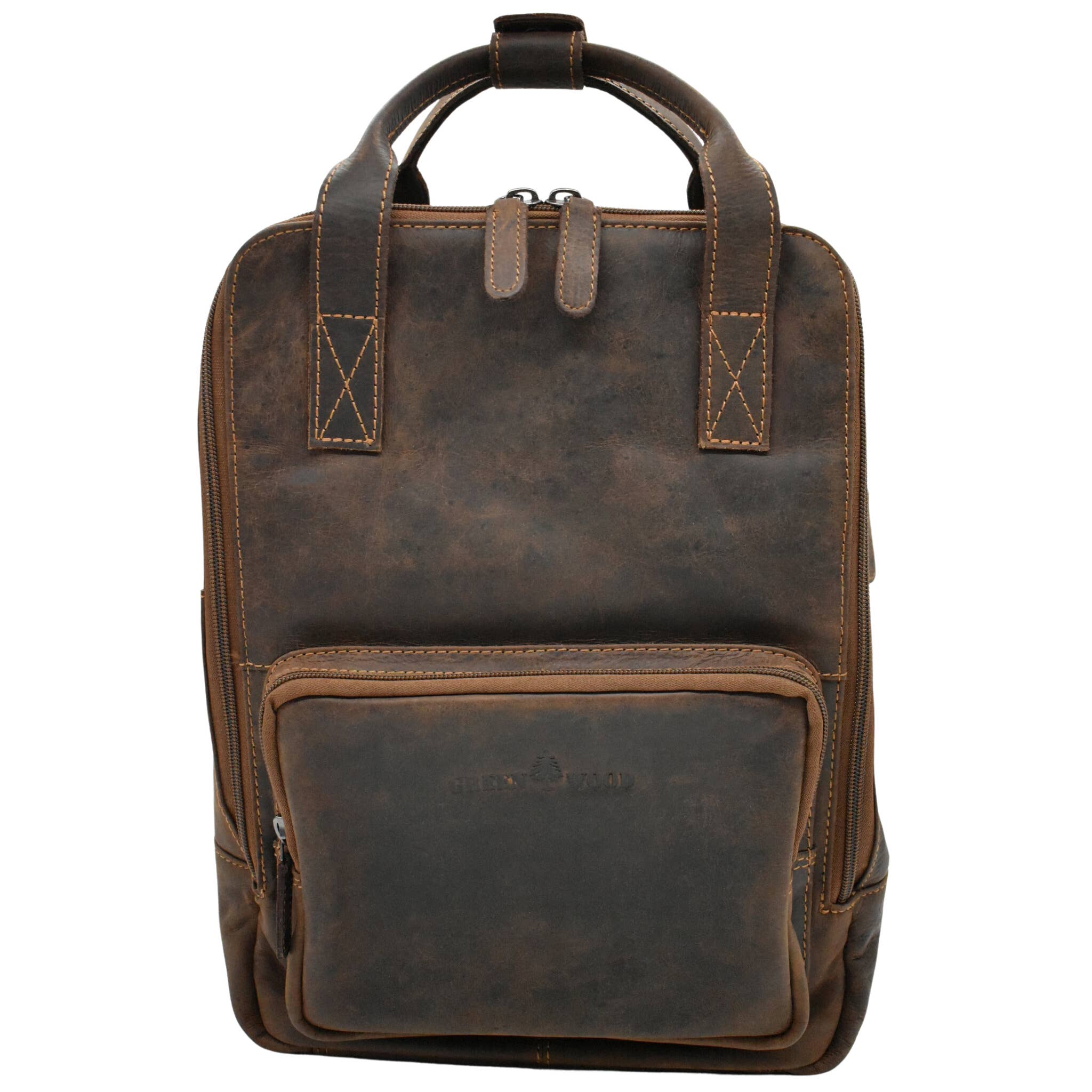 Greenwood - Vendita all'ingrosso Zaino - Unisex - Zaino grande in pelle per donna e uomo, zaino da viaggio XL8