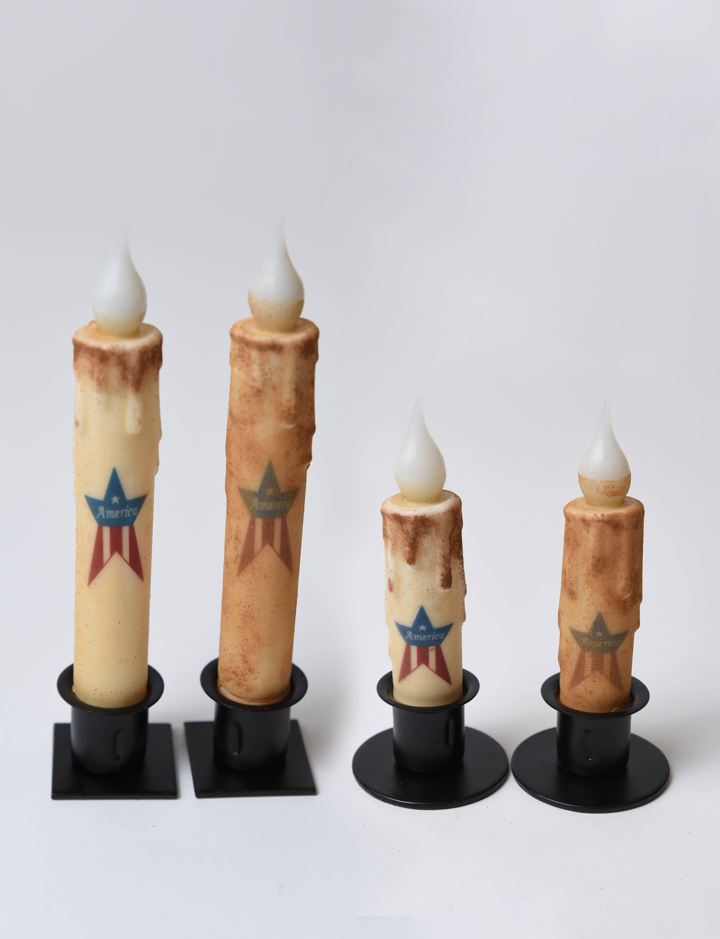 LMS Wholesale – Großhandel Flammenlose Kerze – Americana Star LED Timer Stabkerze