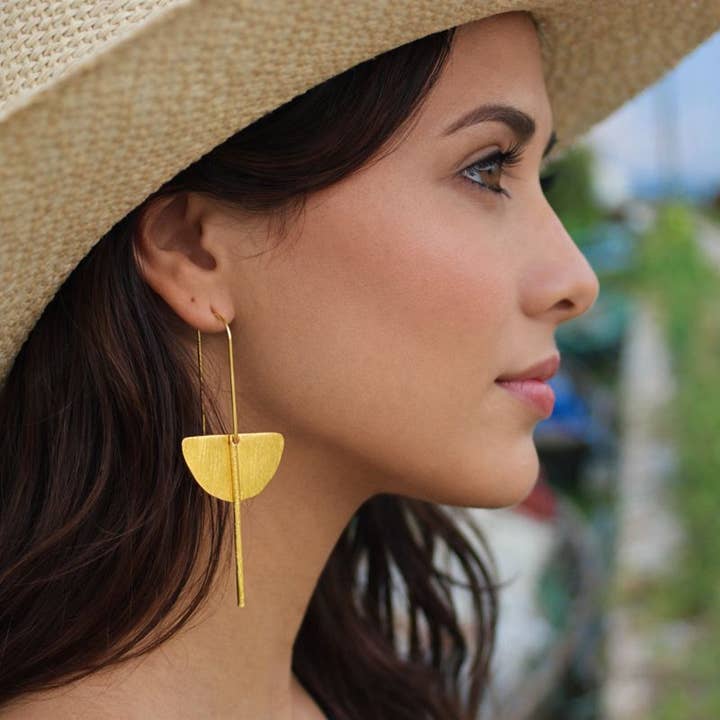 MERIDIANA gold-plated earrings for wholesale by LA MAR