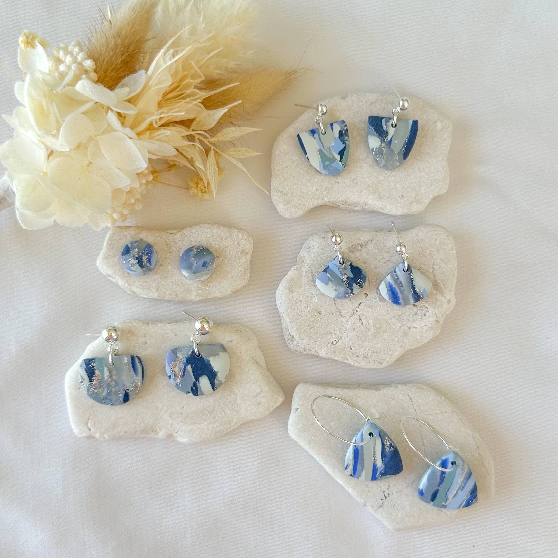 Pollie & Res - Wholesale Dangle earrings - Blue Marbel5