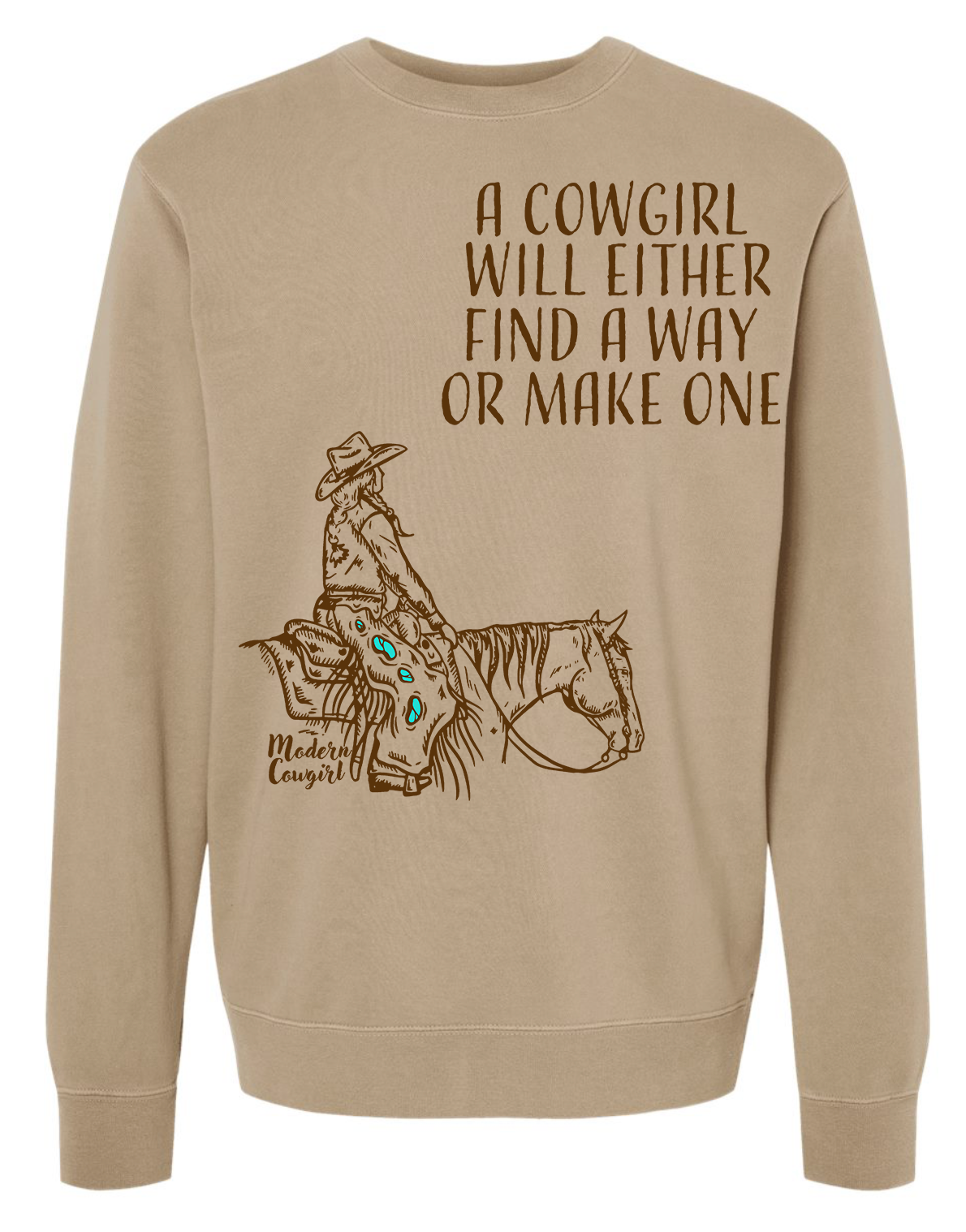 Modern Cowgirl - Wholesale Graphic Sweatshirt - Women's - Cowgirl Way Crewneck Sweatshirt1