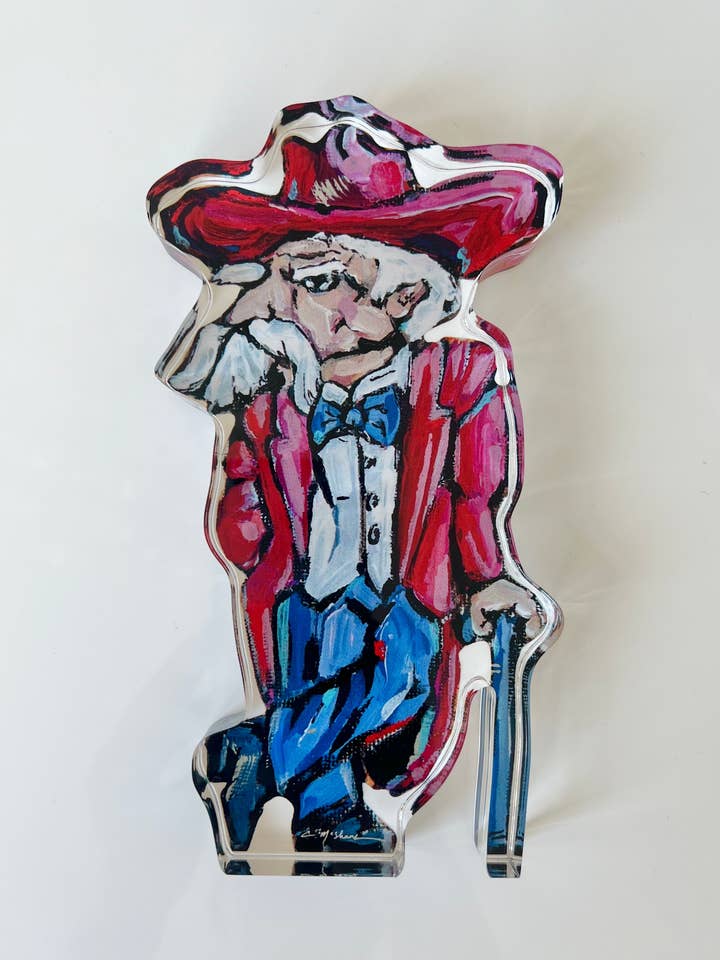 "Ole Reb" acrylic shelfie for wholesale by Chelsea McShane Art