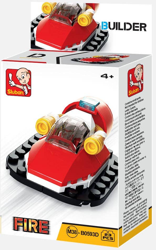 Texas Toy Distribution – wholesale Byggsats - Barn – Builder brandbil och helikopter byggsats, 2 av varje kit A-D7