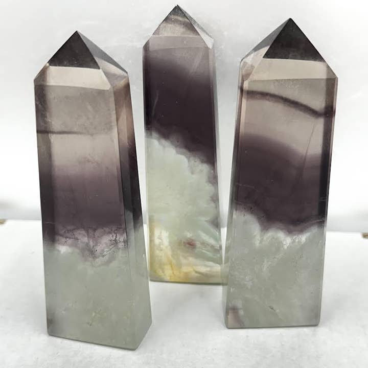 Mauve & Mint Green Fluorite Tower for wholesale by Crystal Deal· Wholesale