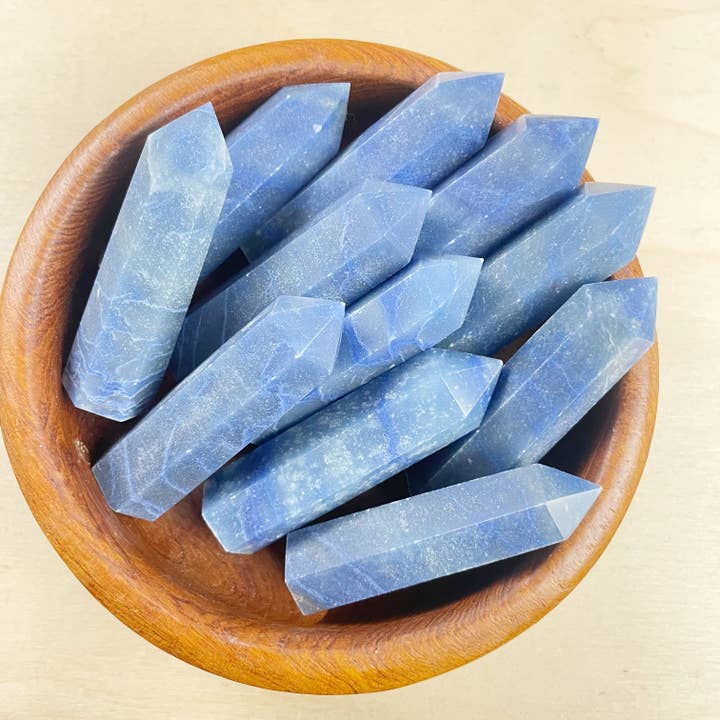 2.5-3inch Blue Aventurine Point Tower for wholesale by Ewelina Pas Jewelry
