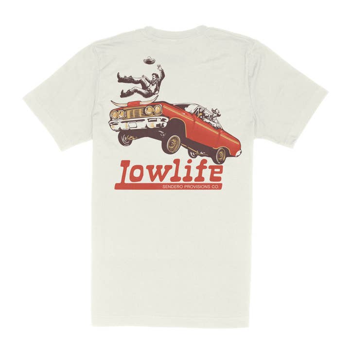 Vintage White Lowlife T-Shirt for wholesale on Faire