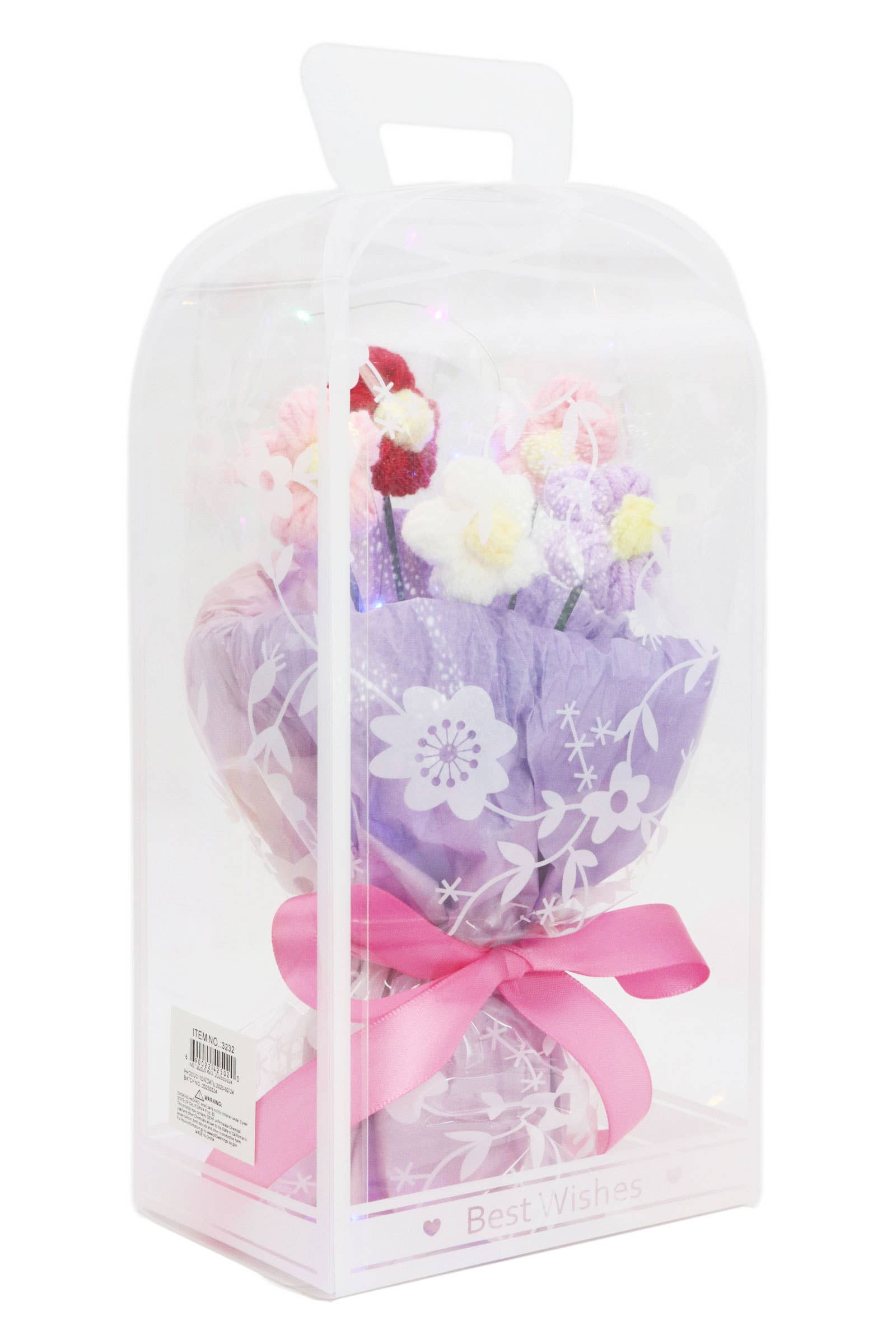 ASSORTED Floral Crochet LED Bouquet Gift Box - 4 pcs for wholesale on Faire6