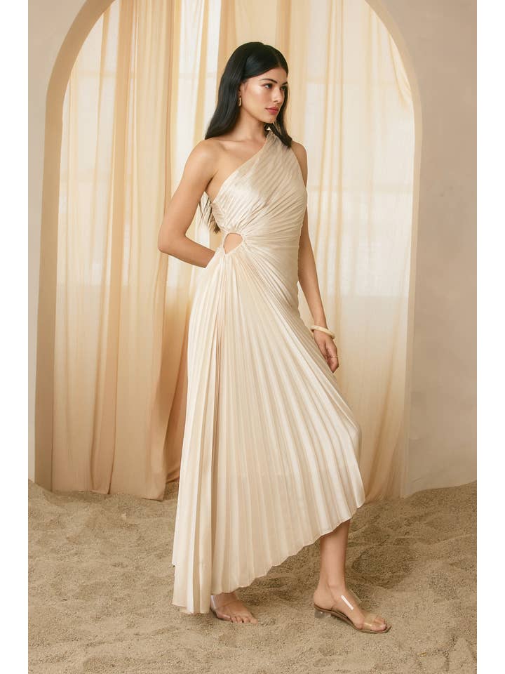 Dress Forum - Wholesale Dress - Women's - Olympia Asymmetrical Pleated Maxi Dress (1)77