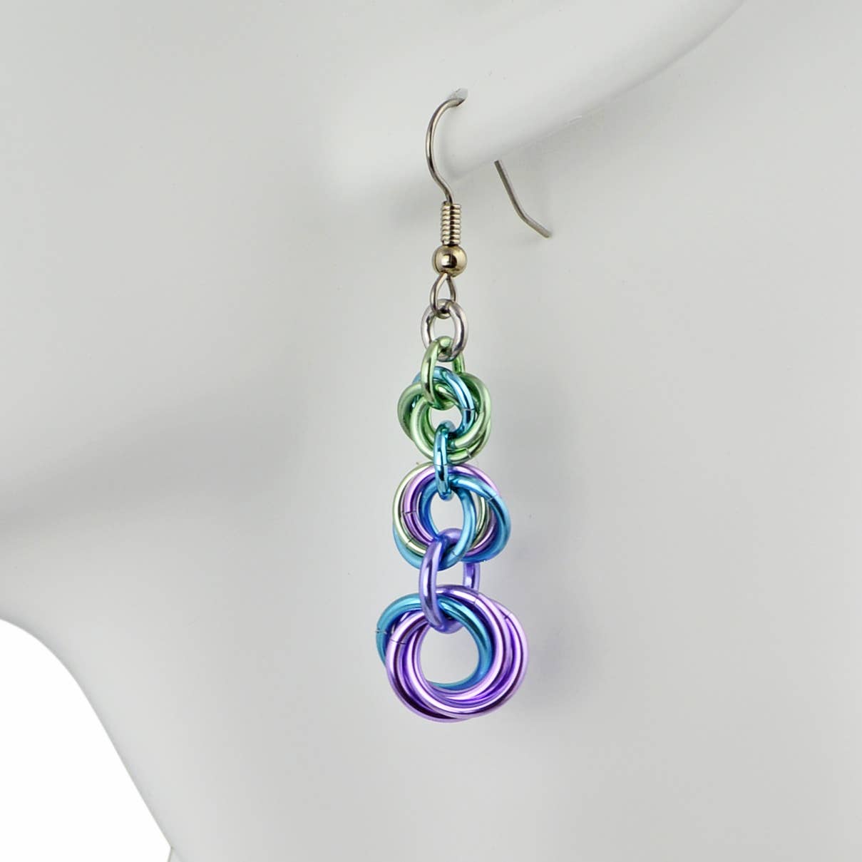 Rebeca Mojica Jewelry - Wholesale Dangle Earrings - Knotted Metal Graduated Earrings - Cosmic Unicorn3