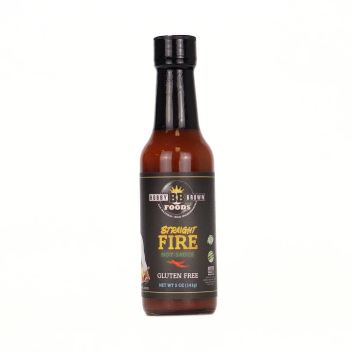 Bobby’s Straight FIRE Hot Sauce for wholesale by Bobby Brown Foods