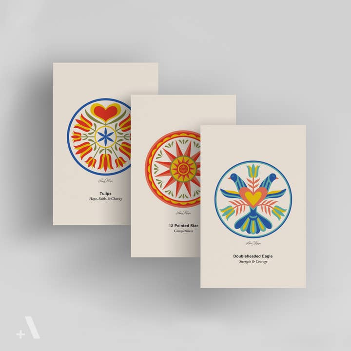 Addvent - Wholesale Art Print - Pennsylvania Dutch Hex Signs / Small Art Prints