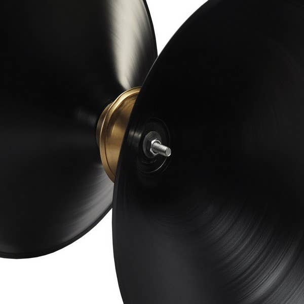 Modern Black and Gold Drum Side Table for wholesale on Faire2