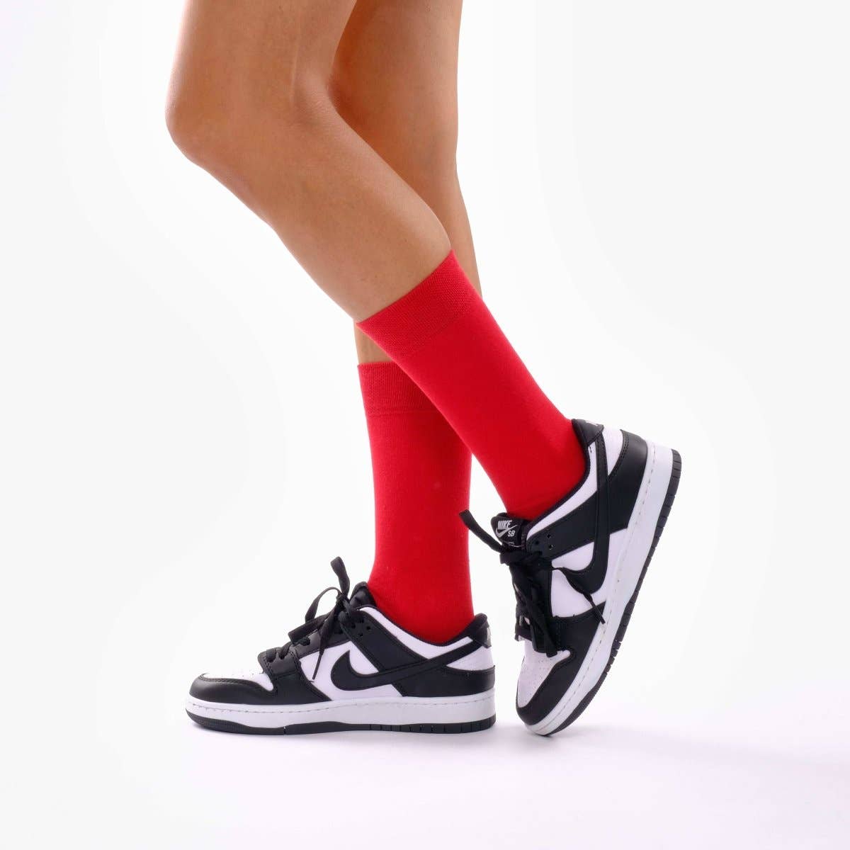ONESCK - Wholesale Socks - Unisex - Red Organic Cotton Crew Socks6