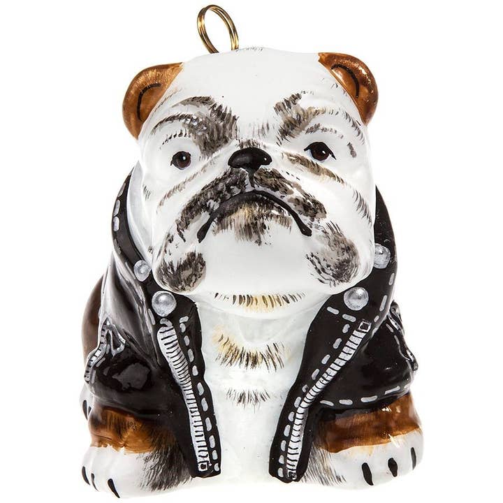 Bulldog met motorjas voor wholesale door Joy To The World Collectibles