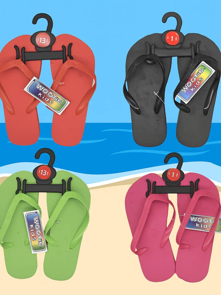 Wootie - Wholesale Sandals - Kids - WOOTIE Kids Multicolor Flip Flops / All sizes0