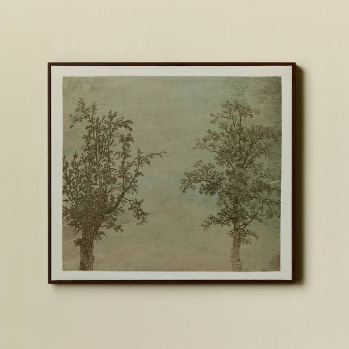 Painting The Two Trees by Hercules Segers Landscape Framed Wall Art on Canvas for wholesale by Morel