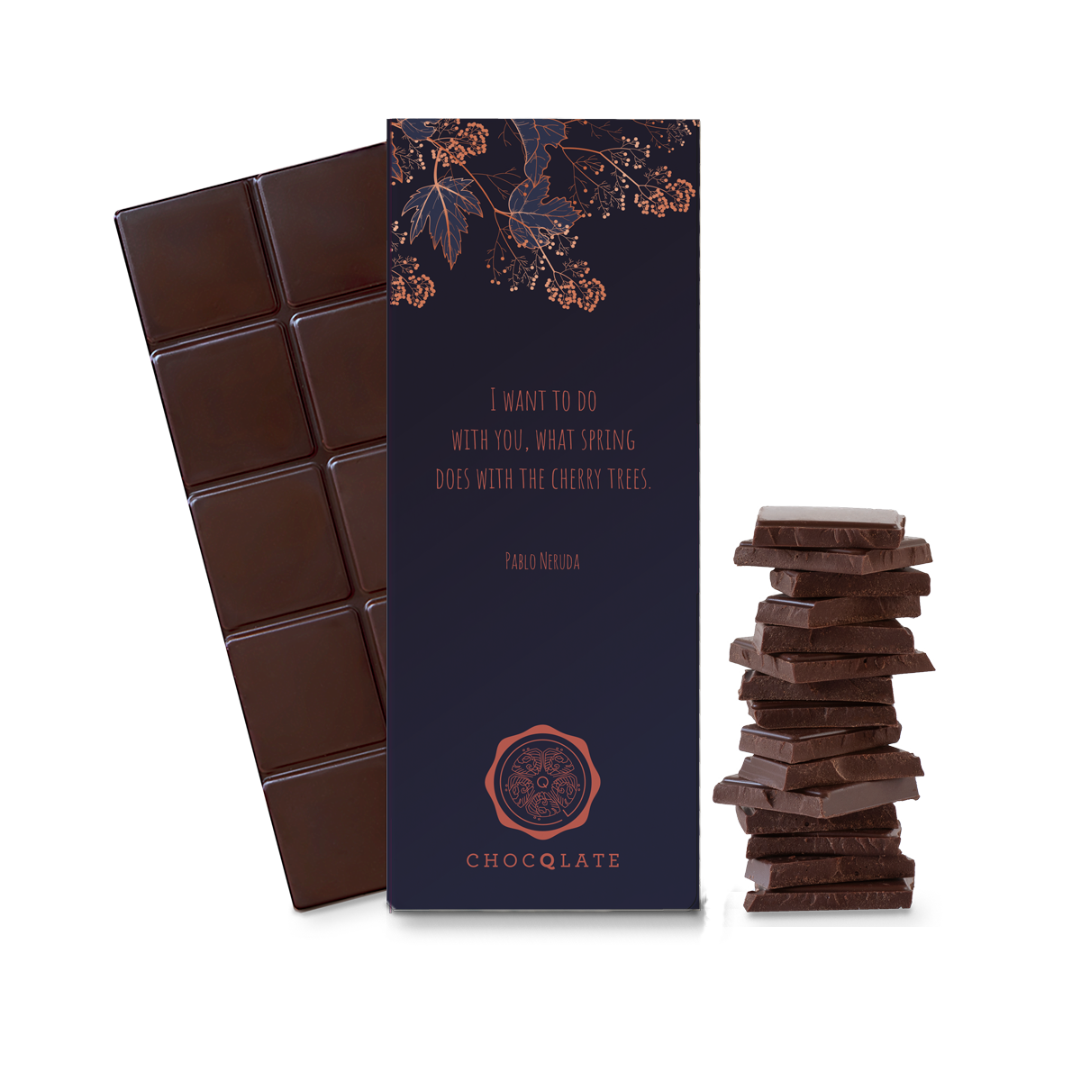 Chocqlate – Barra de chocolate por atacado – Chocolate orgânico CHOCQLATE 50% com creme de avelã1