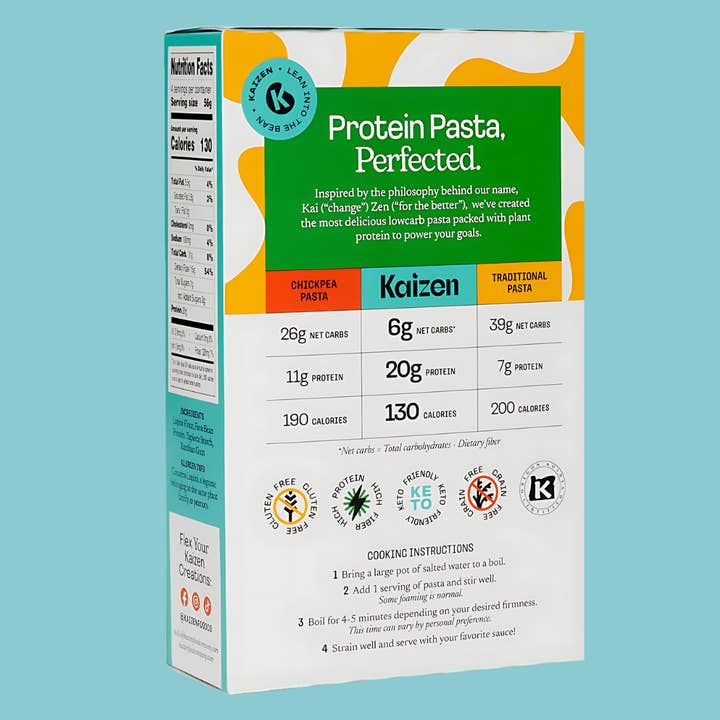 Kaizen Food Company - Wholesale Pasta - Fusilli 6g Net Carb High Protein Pasta - Low Carb, Keto2