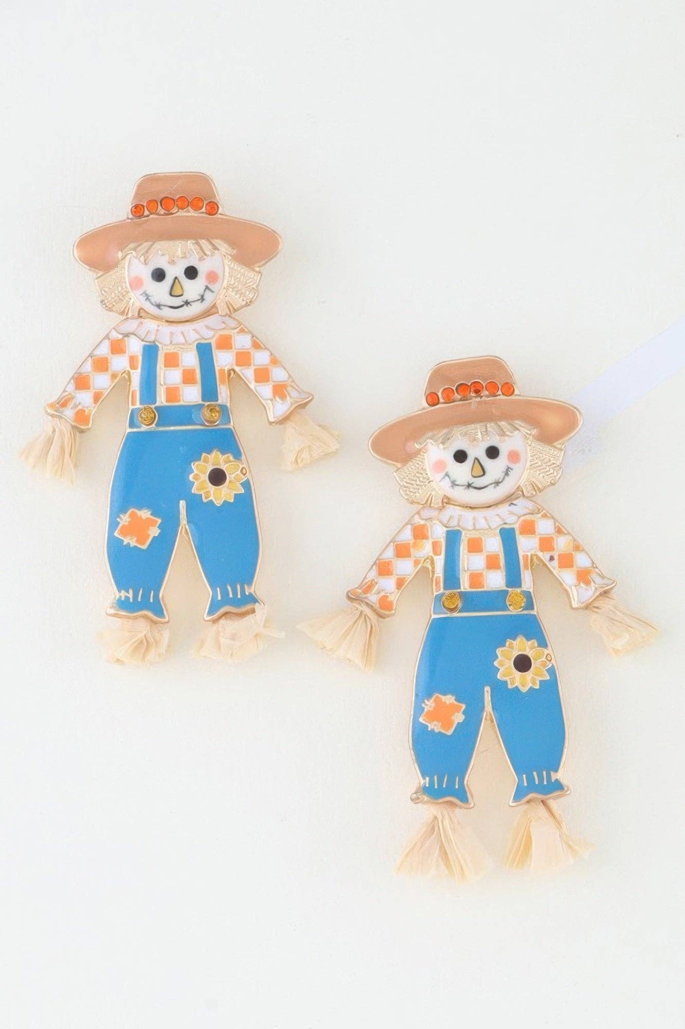 CC Wholesale Clothing - Wholesale Stud/Post Earrings - Fall Scarecrow Stud Earrings0