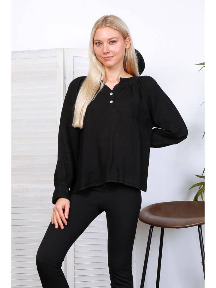 LÉA & LUC – wholesale Blus - Dam – Blus i 100 % linne REF.792311