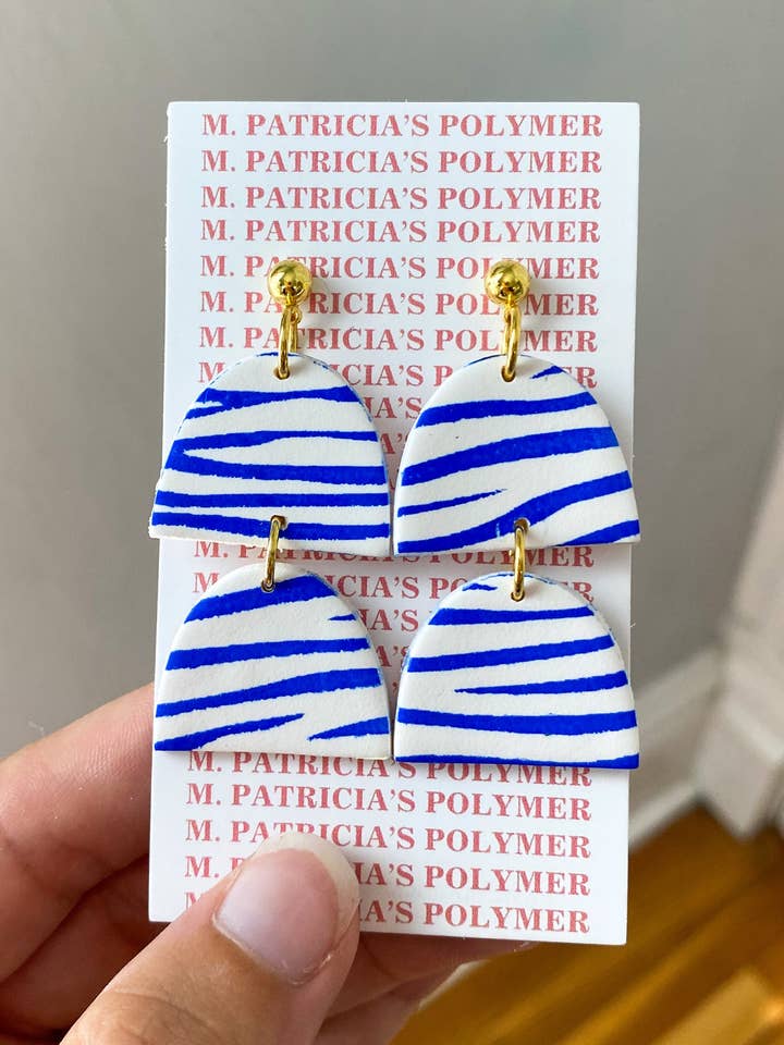 Blue Zebra for wholesale by M. Patricia’s Polymer