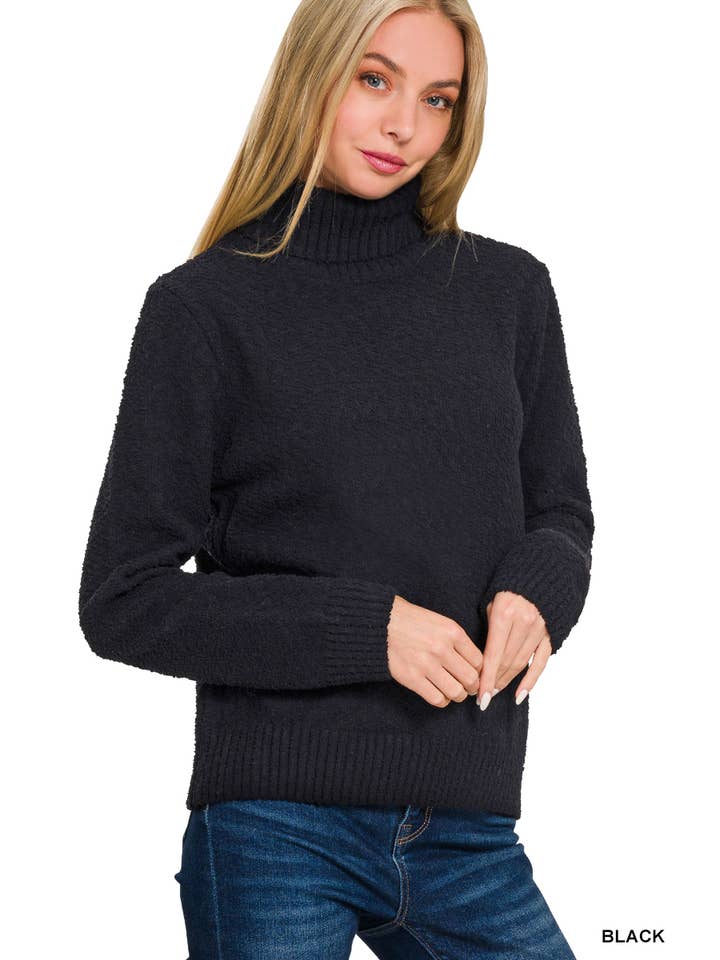 Vanilla Monkey - Wholesale Knit Sweater - Women's - Turtle-neck Long Sleeve Sweater