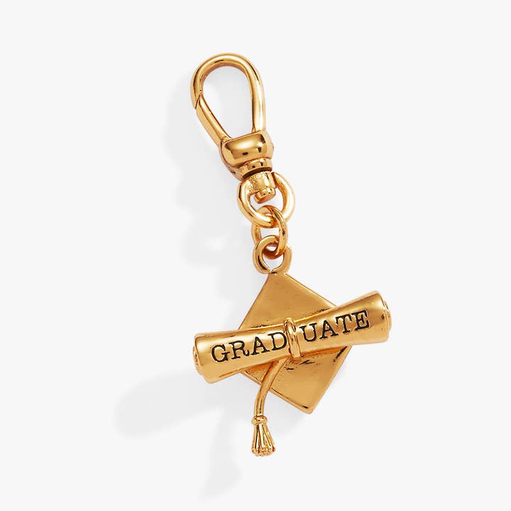 Graduation Cap Fob Clip Bag Charm for wholesale by Alex and Ani