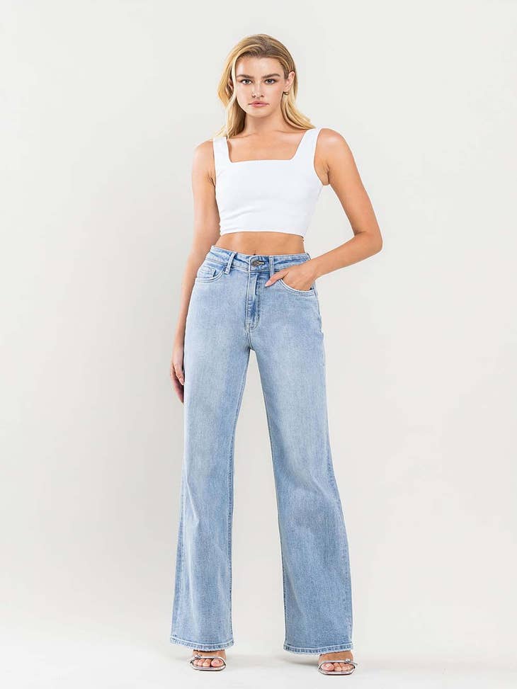 Wholesale 90'S STRETCH VINTAGE FLARE JEANS F4426 for your store - Faire