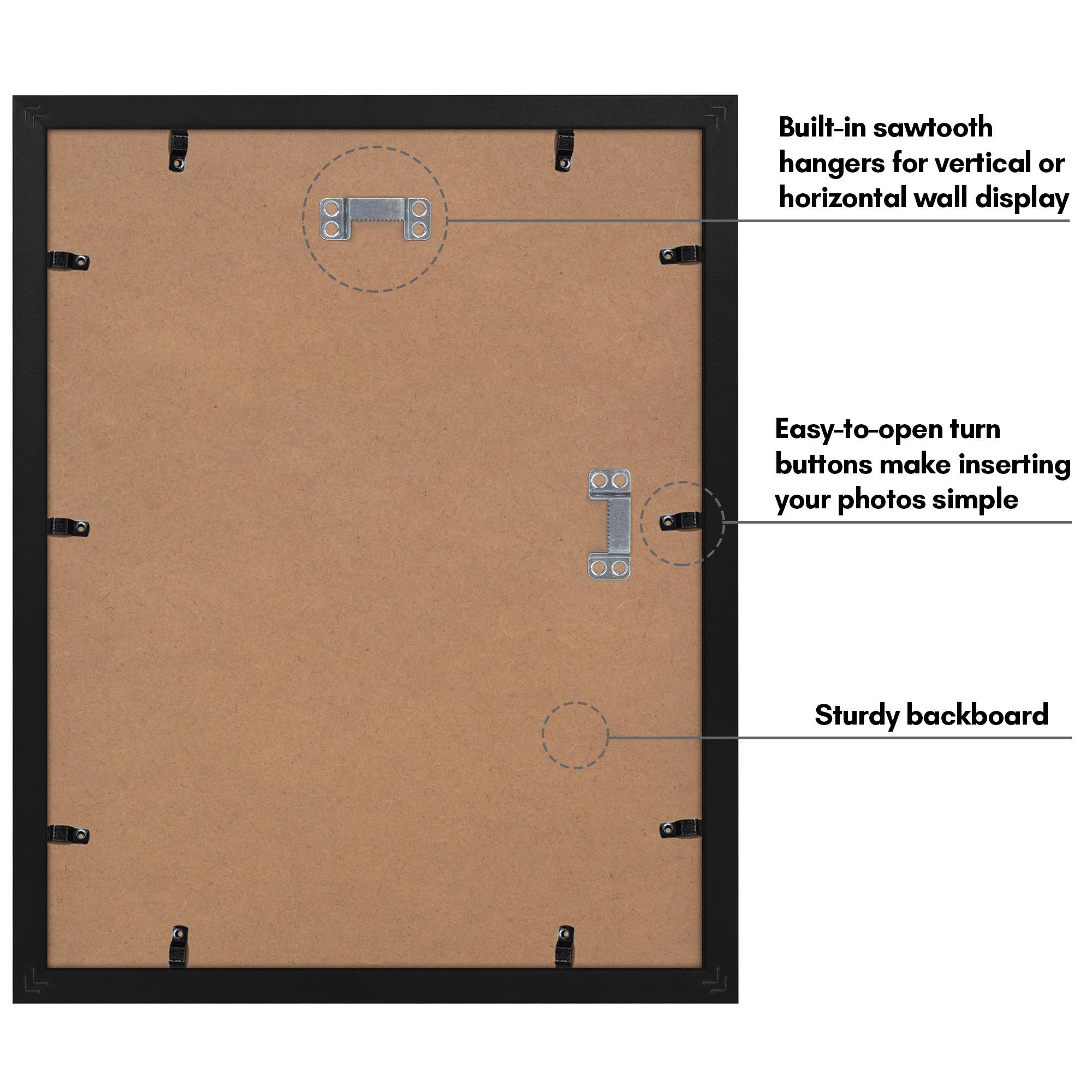 Americanflat 11x14 Black Picture Frames - 3 Pack for wholesale on Faire5
