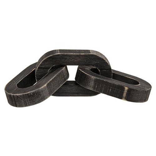 Distressed Black Wooden Chain for wholesale by Dry Creek Home Collections