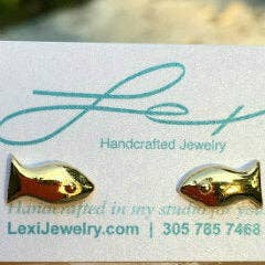 Stud Earrings - Fishie for wholesale by Lexi Jewelry