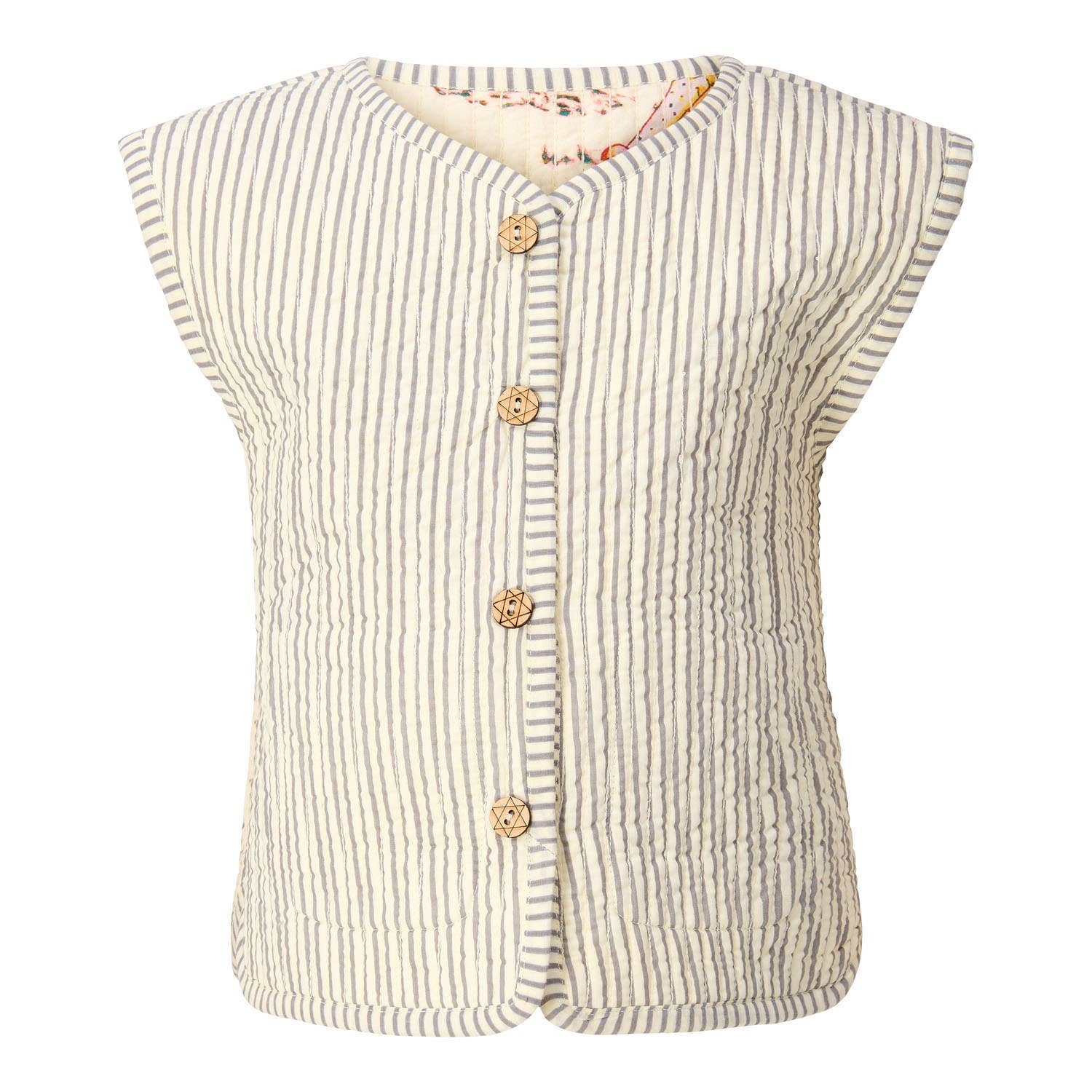 LE BIG - Wholesale Outerwear Vest - Kids - Daantje Vest - Pearled Ivory1