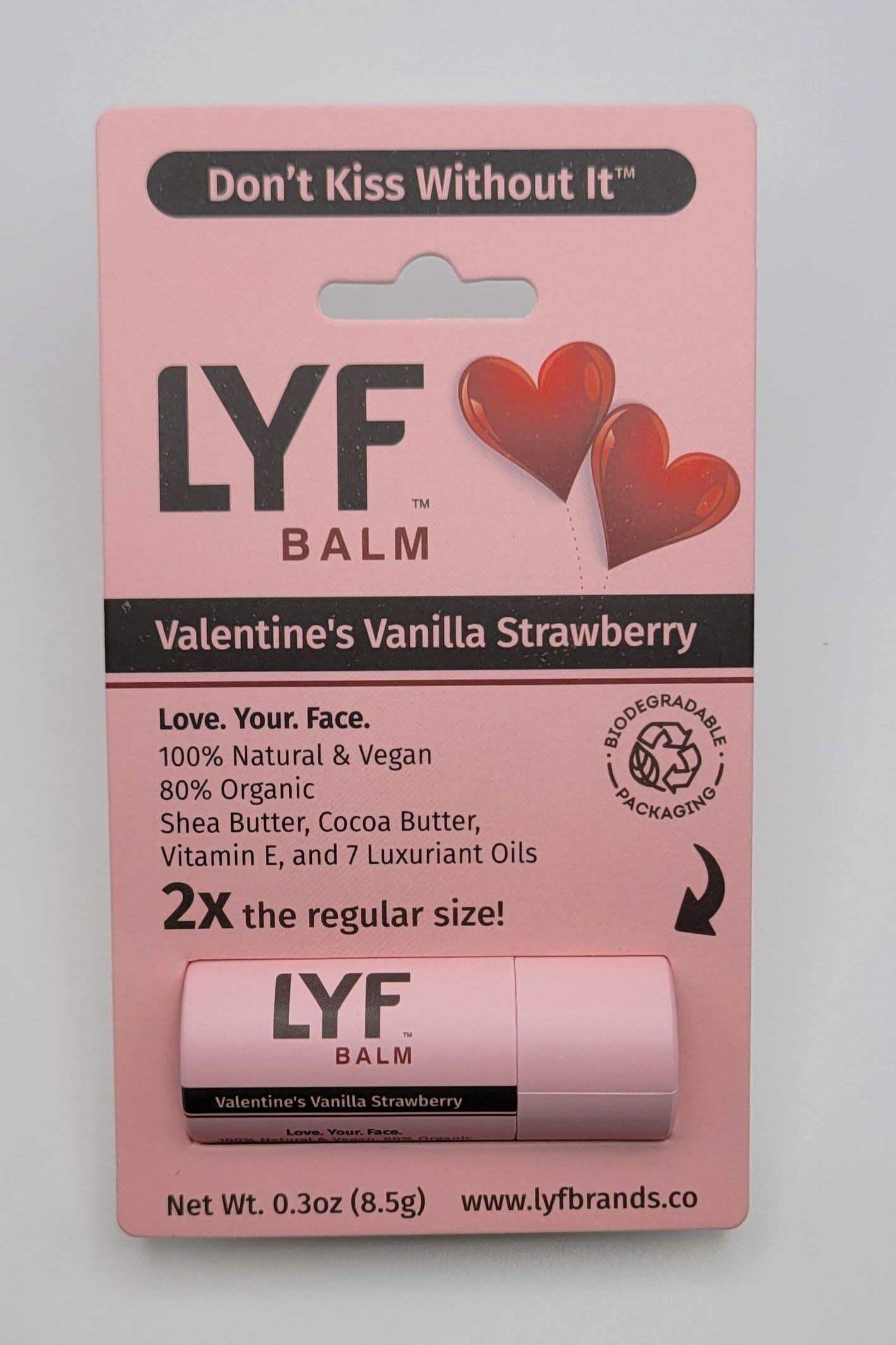 LYF BRANDS - Wholesale Lip Balm - LYF Balm - World's Best 100% Natural Vegan Lip Balm - Valentine's