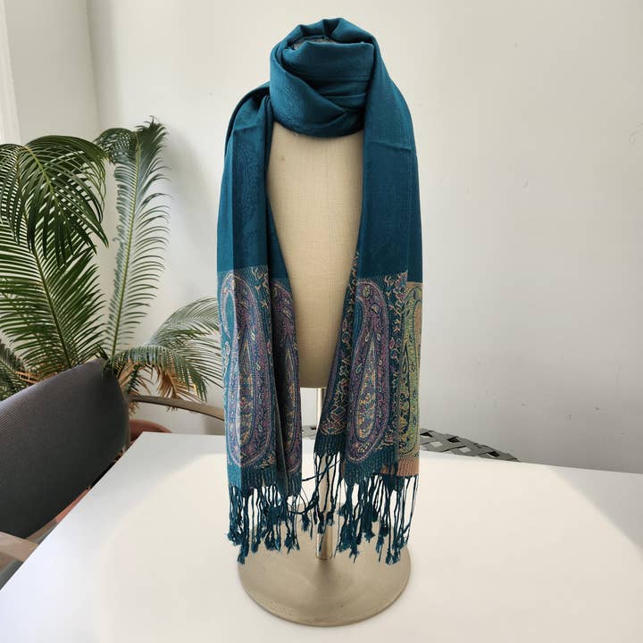 Bufanda o pañuelo de lujo para mujer, bufanda de diseño Art Deco para venta al por mayor de Sierra Socks